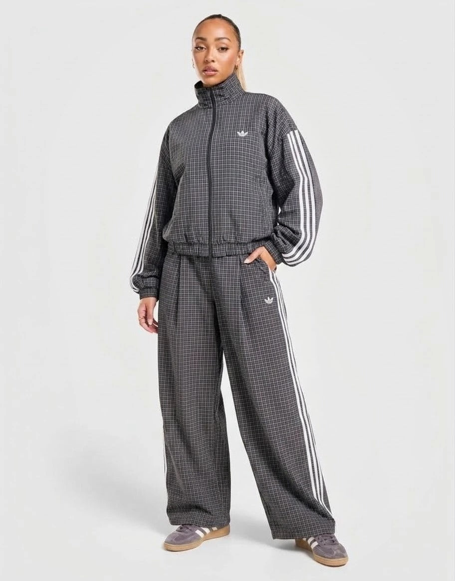 Adidas Originals Chaqueta Deportiva de Cuadros - Negro
