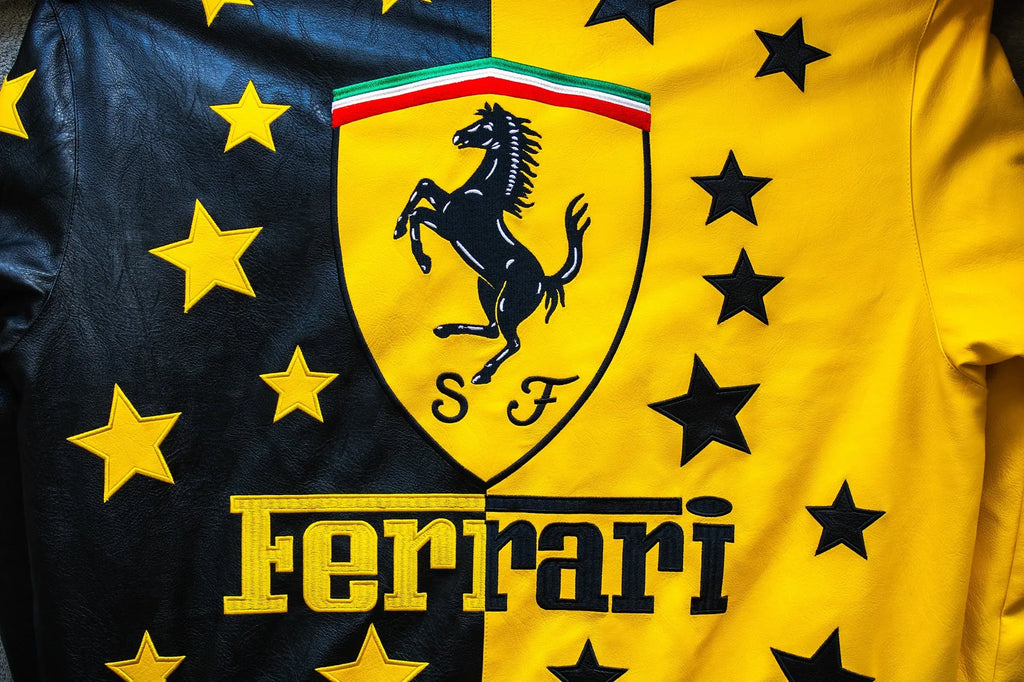 Ferrari Racing Bomber Leather Jacket - Enzo Ferrari Edition