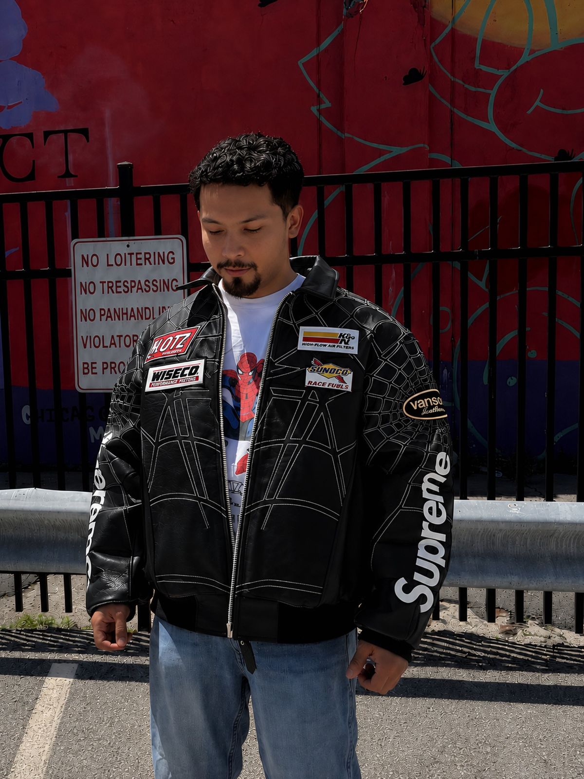 Supreme x Spider Man Leather Jacket 2026