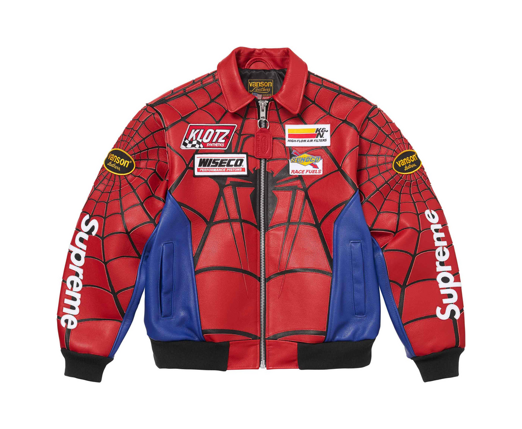 Supreme x Spider Man Leather Jacket 2026